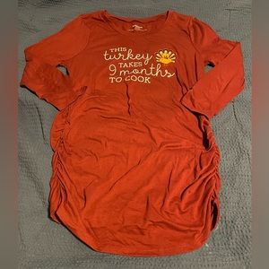 Women’s Motherhood Maternity Thanksgiving Shirt 3/4 sleeve